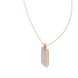 Pavé diamond rectangle dog tag pendant in gold with lab grown diamonds by Signora Jewels