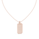 Pavé diamond rectangle dog tag pendant in gold with lab grown diamonds by Signora Jewels