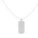 Pavé diamond rectangle dog tag pendant in gold with lab grown diamonds by Signora Jewels