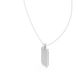 Pavé diamond rectangle dog tag pendant in gold with lab grown diamonds by Signora Jewels