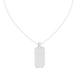 Pavé diamond rectangle dog tag pendant in gold with lab grown diamonds by Signora Jewels