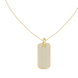 Pavé diamond rectangle dog tag pendant in gold with lab grown diamonds by Signora Jewels