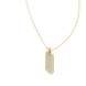 Pavé diamond rectangle dog tag pendant in gold with lab grown diamonds by Signora Jewels