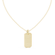 Pavé diamond rectangle dog tag pendant in gold with lab grown diamonds by Signora Jewels