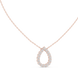 Minimal pear shape diamond teardrop pendant in gold with lab grown diamonds by Signora Jewels