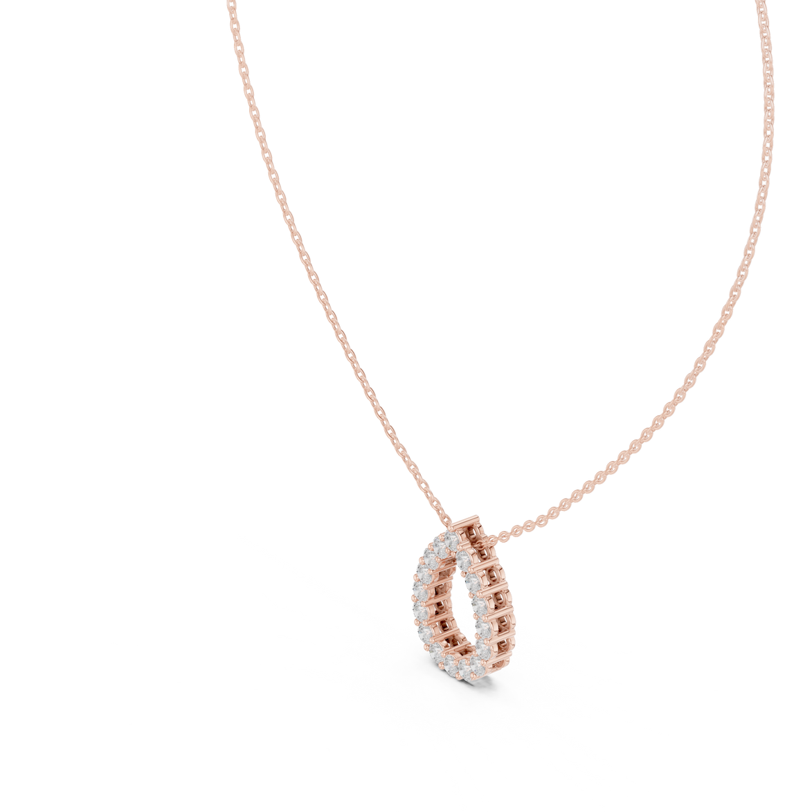 Minimal pear shape diamond teardrop pendant in gold with lab grown diamonds by Signora Jewels