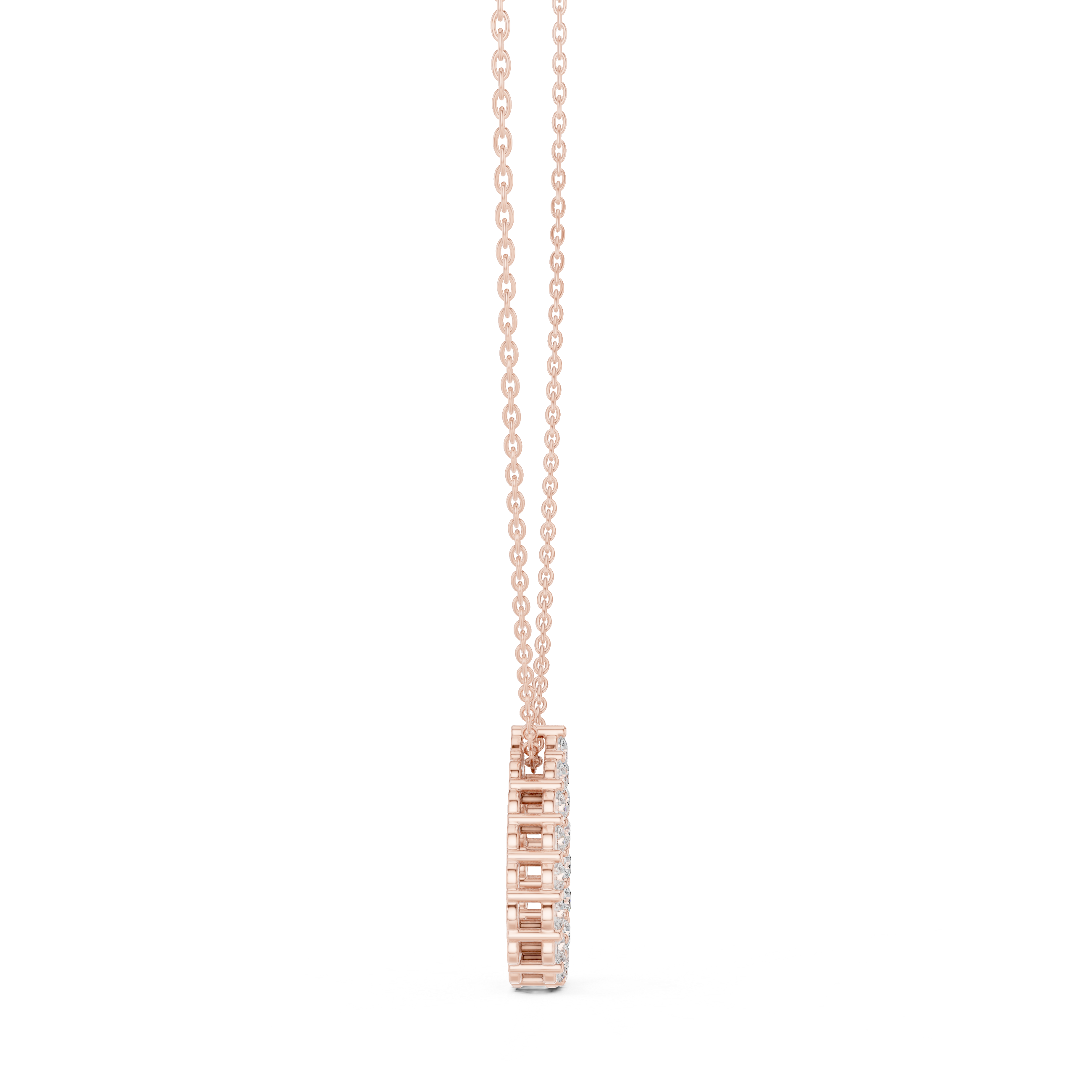 Minimal pear shape diamond teardrop pendant in gold with lab grown diamonds by Signora Jewels