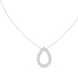 Minimal pear shape diamond teardrop pendant in gold with lab grown diamonds by Signora Jewels