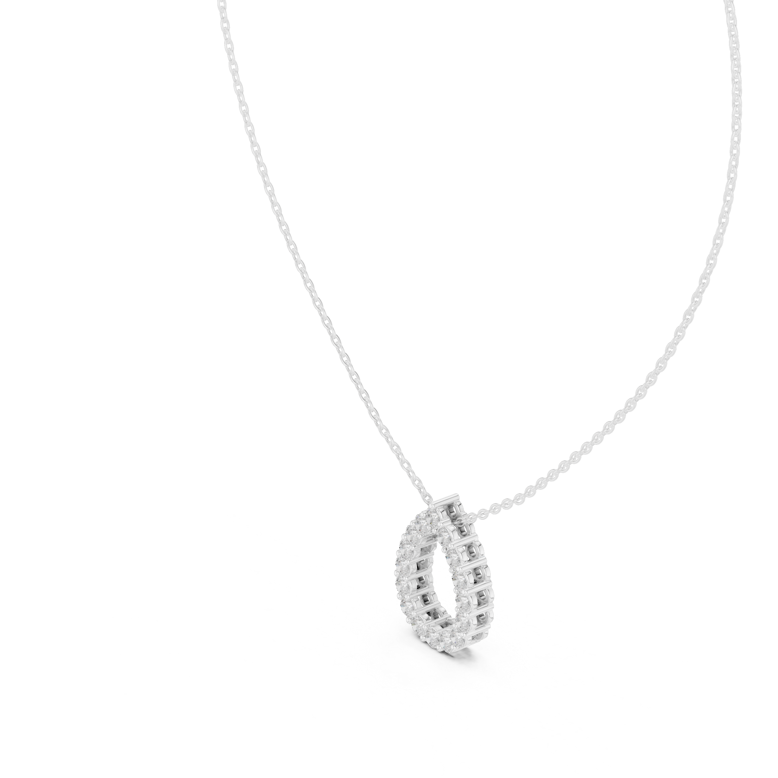 Minimal pear shape diamond teardrop pendant in gold with lab grown diamonds by Signora Jewels