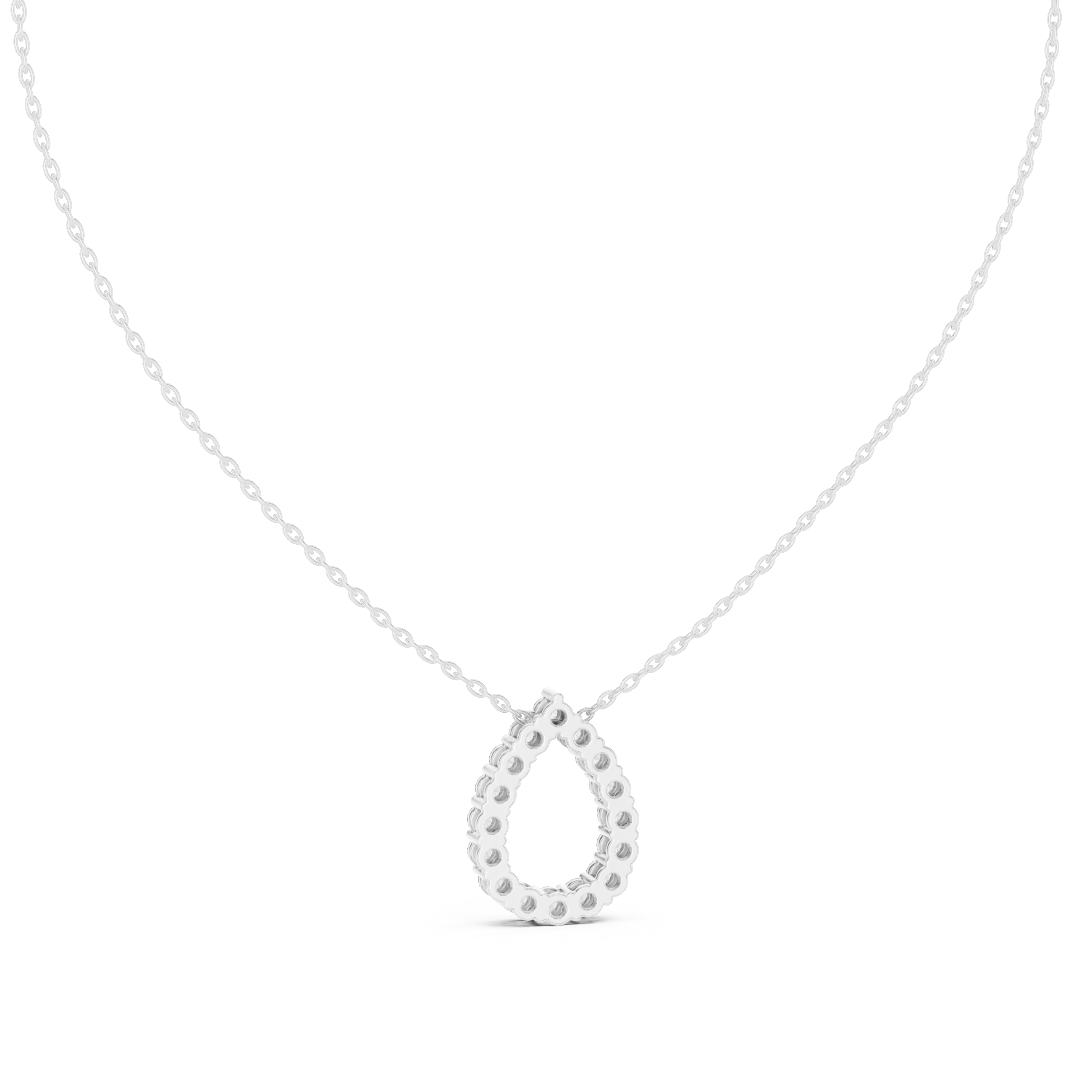 Minimal pear shape diamond teardrop pendant in gold with lab grown diamonds by Signora Jewels
