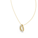 Minimal pear shape diamond teardrop pendant in gold with lab grown diamonds by Signora Jewels