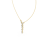 Mixed shape diamond drop pendant in gold with marquise, pear, emerald and princess cut lab grown diamonds by Signora Jewels