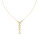 Mixed shape diamond drop pendant in gold with marquise, pear, emerald and princess cut lab grown diamonds by Signora Jewels