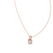 Minimal cushion cut diamond pendant in gold with lab grown diamonds by Signora Jewels