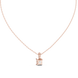 Minimal cushion cut diamond pendant in gold with lab grown diamonds by Signora Jewels