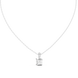 Minimal cushion cut diamond pendant in gold with lab grown diamonds by Signora Jewels