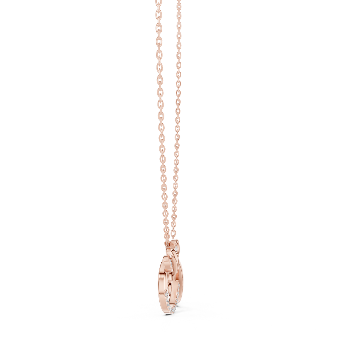 Infinity butterfly diamond pendant in gold with lab grown diamonds by Signora Jewels