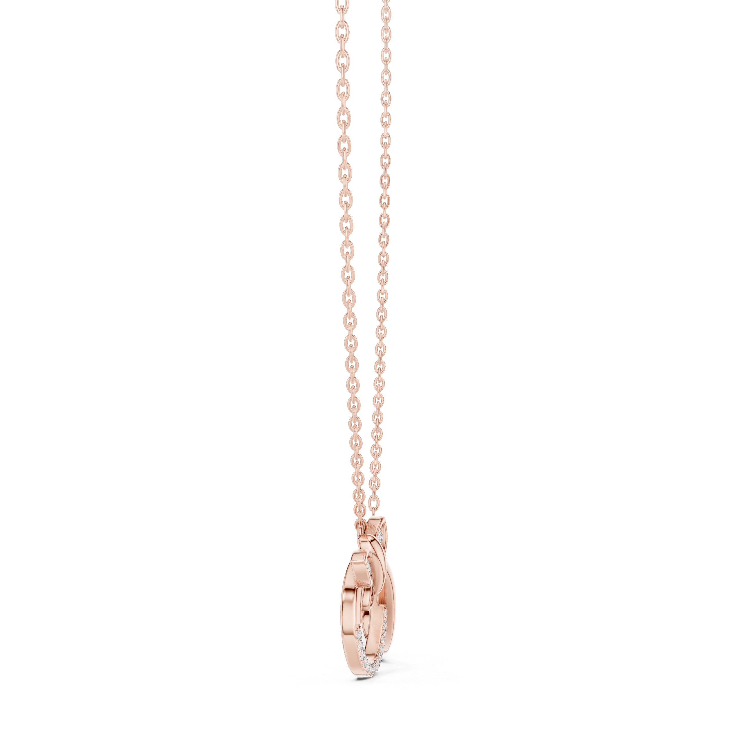 Infinity butterfly diamond pendant in gold with lab grown diamonds by Signora Jewels