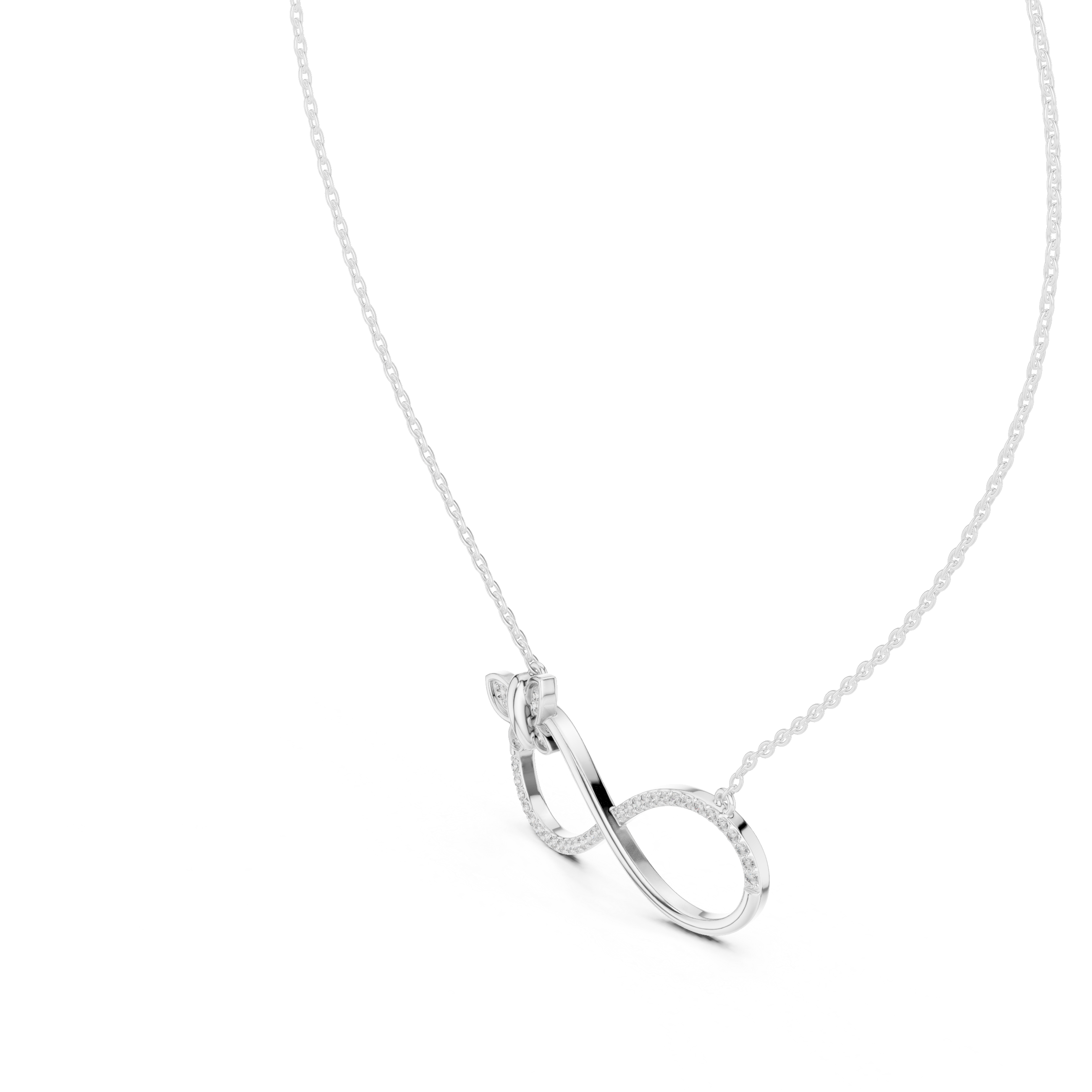 Infinity butterfly diamond pendant in gold with lab grown diamonds by Signora Jewels