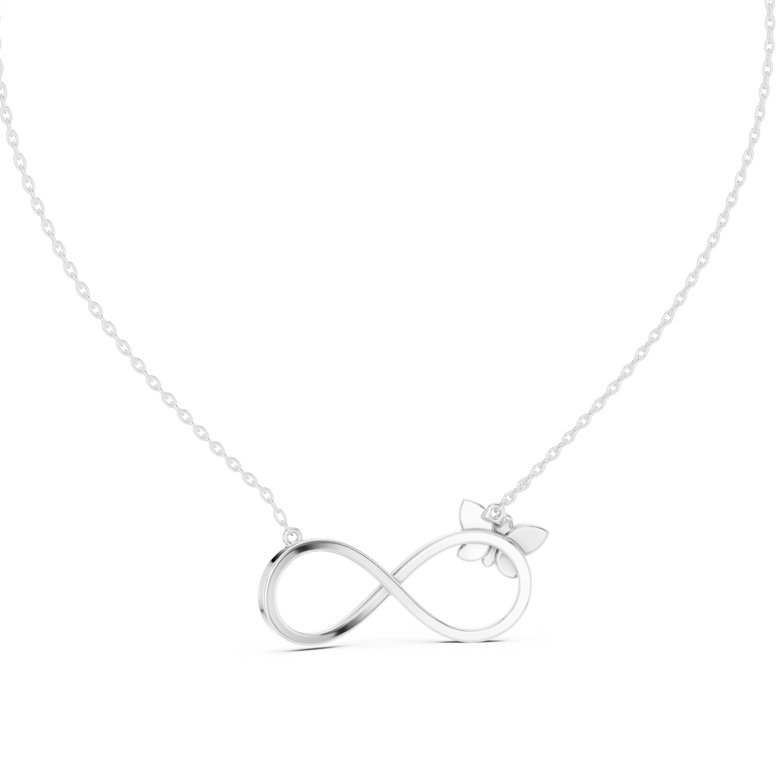 Infinity butterfly diamond pendant in gold with lab grown diamonds by Signora Jewels