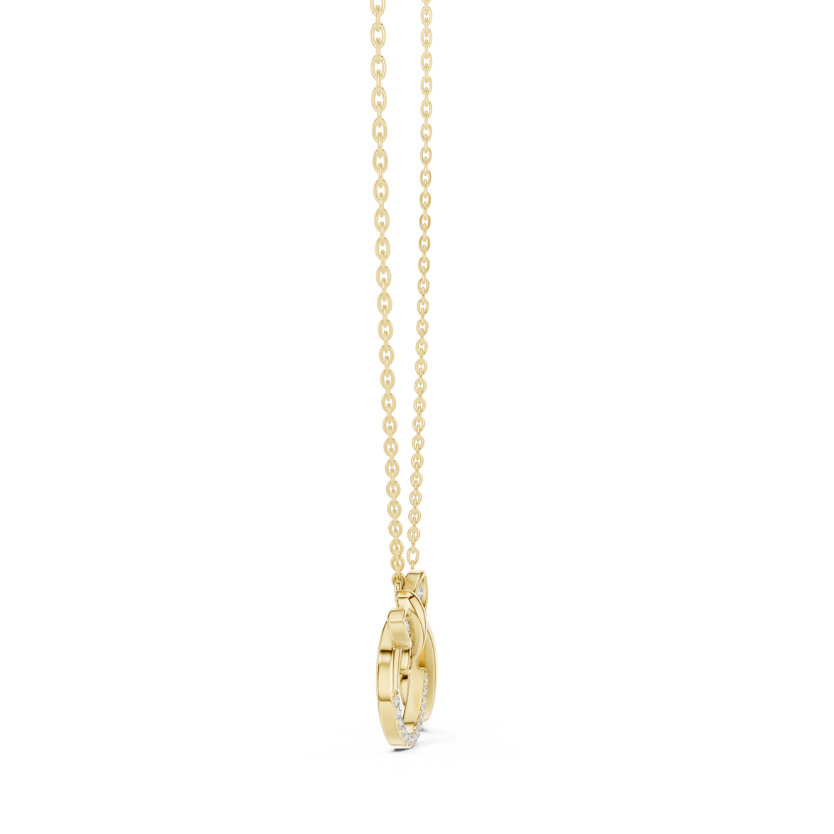 Infinity butterfly diamond pendant in gold with lab grown diamonds by Signora Jewels