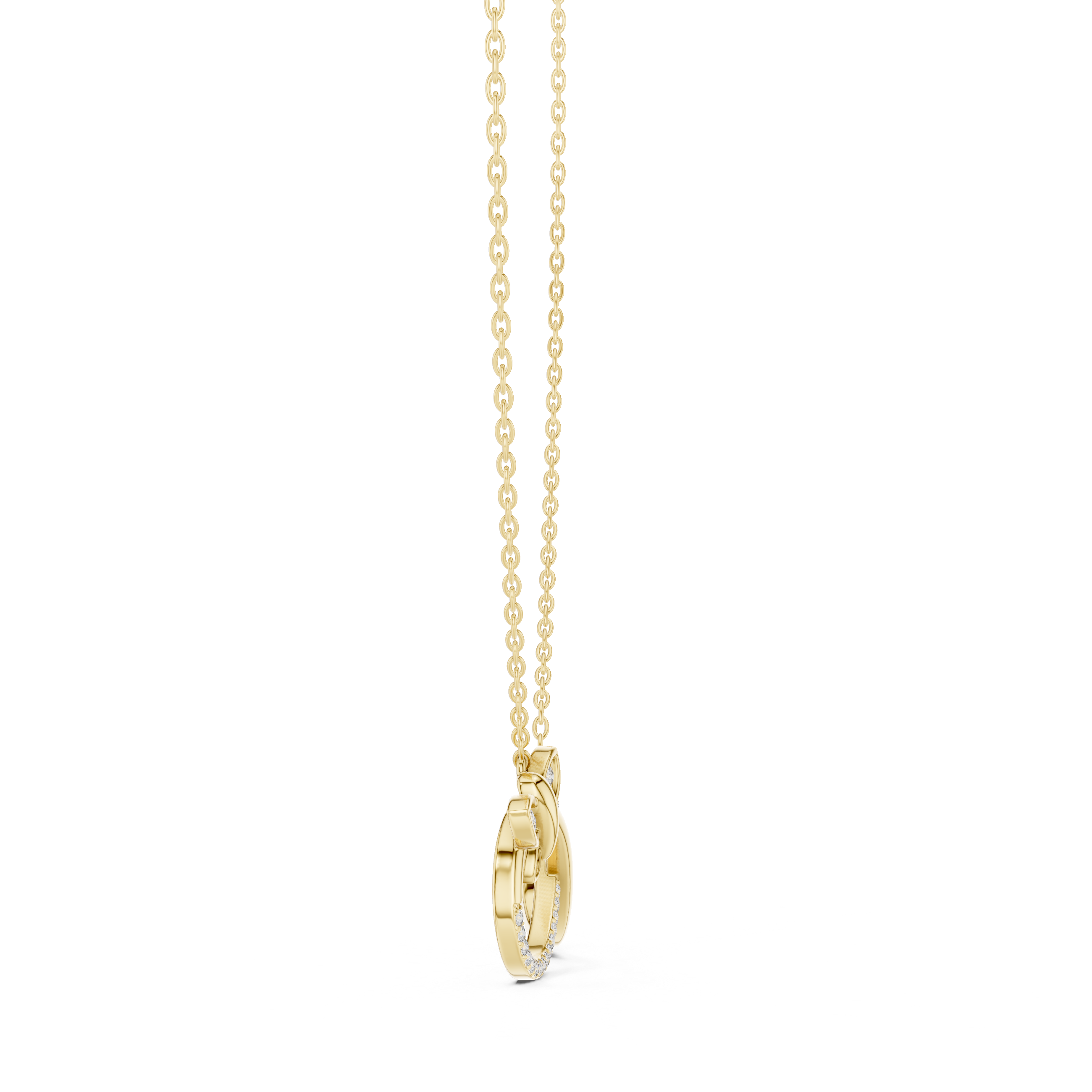 Infinity butterfly diamond pendant in gold with lab grown diamonds by Signora Jewels
