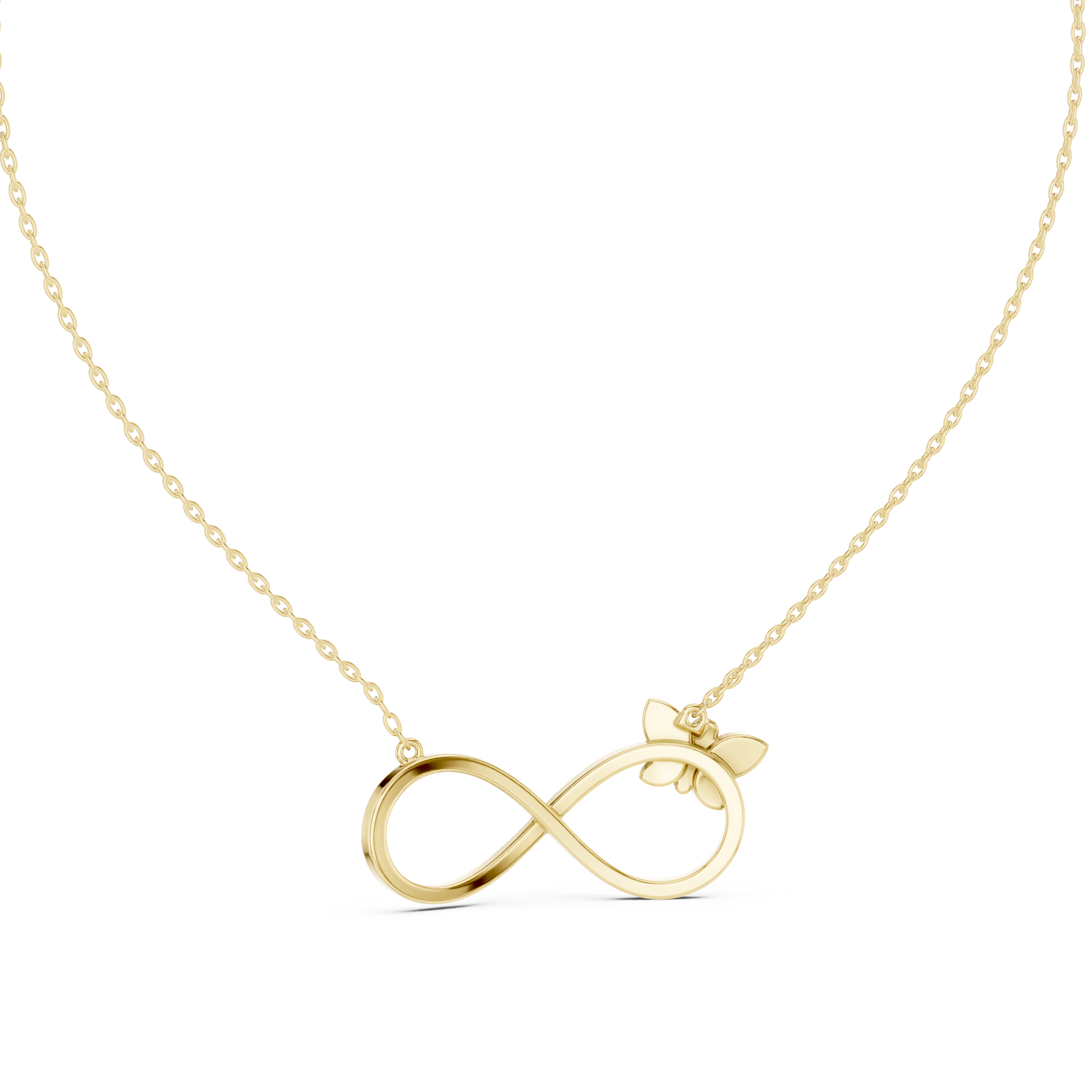Infinity butterfly diamond pendant in gold with lab grown diamonds by Signora Jewels