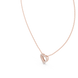 Minimal open heart diamond pendant in gold with lab grown diamonds by Signora Jewels