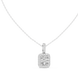 Cushion cut halo diamond pendant in gold with lab grown diamonds by Signora Jewels