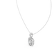 Cushion cut halo diamond pendant in gold with lab grown diamonds by Signora Jewels