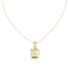 Cushion cut halo diamond pendant in gold with lab grown diamonds by Signora Jewels