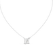 Minimal princess cut solitaire diamond pendant in gold with lab grown diamond by Signora Jewels