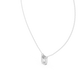 Minimal emerald cut solitaire diamond pendant in gold with lab grown diamond by Signora Jewels