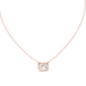 Minimal emerald cut solitaire diamond pendant in gold with lab grown diamond by Signora Jewels