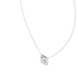 Minimal emerald cut solitaire diamond pendant in gold with lab grown diamond by Signora Jewels