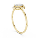 Ladies oval halo diamond ring in gold with oval and round lab grown diamonds by Signora Jewels