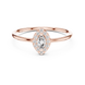 Ladies marquise halo diamond ring in gold with marquise and round lab grown diamonds by Signora Jewels