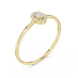 Ladies oval halo diamond ring in gold with oval and round lab grown diamonds by Signora Jewels