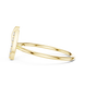 Ladies crescent diamond ring in gold with round lab grown diamonds by Signora Jewels