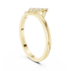 Ladies triangle diamond ring in gold with round lab grown diamonds by Signora Jewels