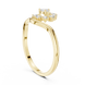 Ladies pear floral diamond ring in gold with pear and round lab grown diamonds by Signora Jewels