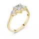 Ladies heart pear diamond ring in gold with heart and pear lab grown diamonds by Signora Jewels