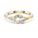 Ladies pear marquise diamond ring in gold with pear and marquise lab grown diamonds by Signora Jewels