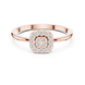 Ladies round cluster diamond ring in gold with round lab grown diamonds by Signora Jewels
