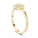 Ladies round cluster diamond ring in gold with round lab grown diamonds by Signora Jewels