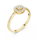 Ladies round cluster diamond ring in gold with round lab grown diamonds by Signora Jewels