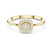 Ladies round cluster diamond ring in gold with round lab grown diamonds by Signora Jewels