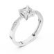Ladies princess side diamond ring in gold with princess and round lab grown diamonds by Signora Jewels