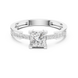 Ladies princess side diamond ring in gold with princess and round lab grown diamonds by Signora Jewels