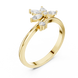 Ladies marquise floral diamond ring in gold with marquise and round lab grown diamonds by Signora Jewels